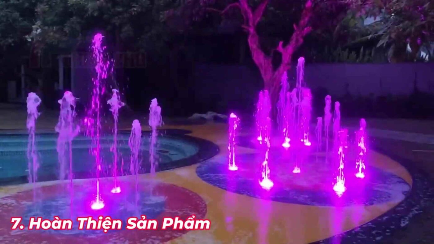 thiết kế sàn phun nước hồ bơi tại Vũng Tàu